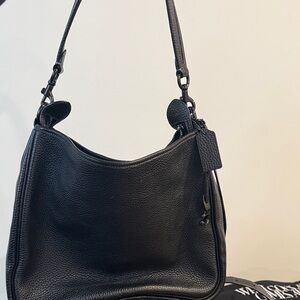 Coach Black Leather Shoulder Bag